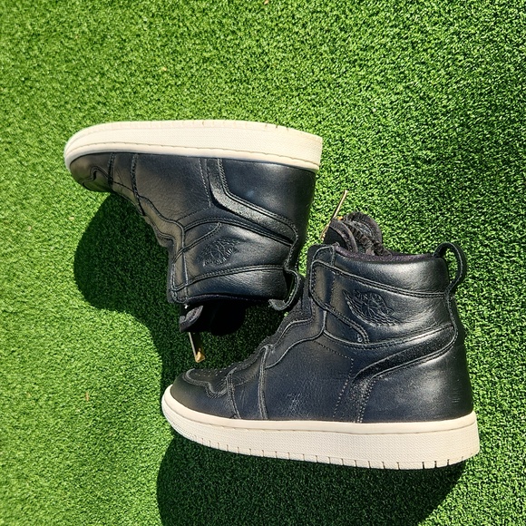 Nike Air Jordan 1 High Zip Women's 6 US Black Leather Gold Zipper Womens - Picture 6 of 9